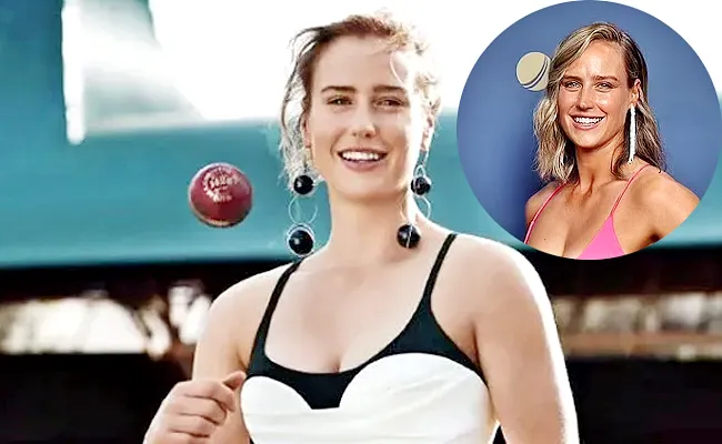 Ellyse Perry Shows-Off Cleavage Low-Cut Dress Australian Cricket - Sakshi