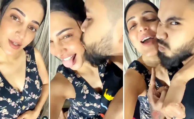 Shruti Haasan Kissing With Boyfriend Video Shantanu Goes Viral - Sakshi