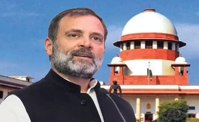 Supreme Court issues notice on Rahul Gandhi plea to stay conviction - Sakshi