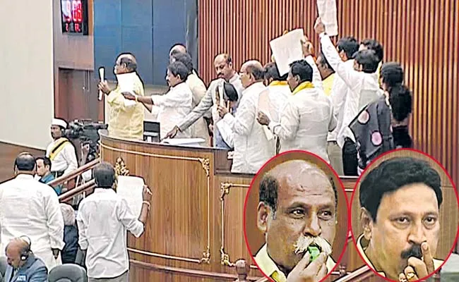 TDP took the same stance on 2nd day in Legislative Assembly - Sakshi
