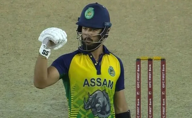 Riyan Parag Smashes Another Fifty In Syed Mushtaq Ali Trophy 2023 - Sakshi