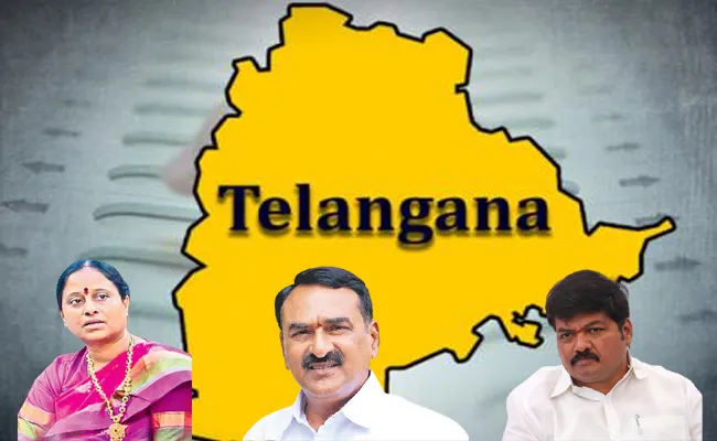 Three Are Contesting On Behalf Of Three Parties In The Elections - Sakshi