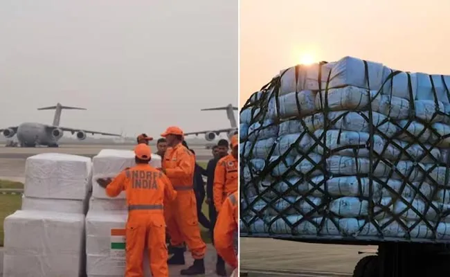 India Sends Second Batch Of Aid To Palestine - Sakshi