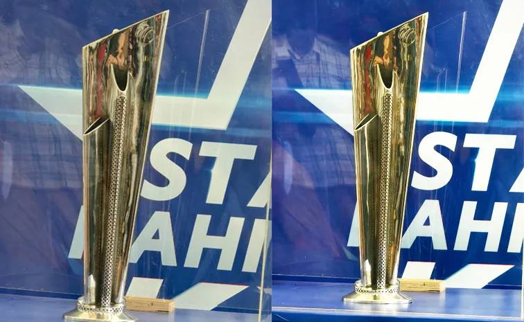 T20 WC 2024 Trophy Tour: Piyush Chawla Unveil Trophy At Sakshi Media Office Hyd