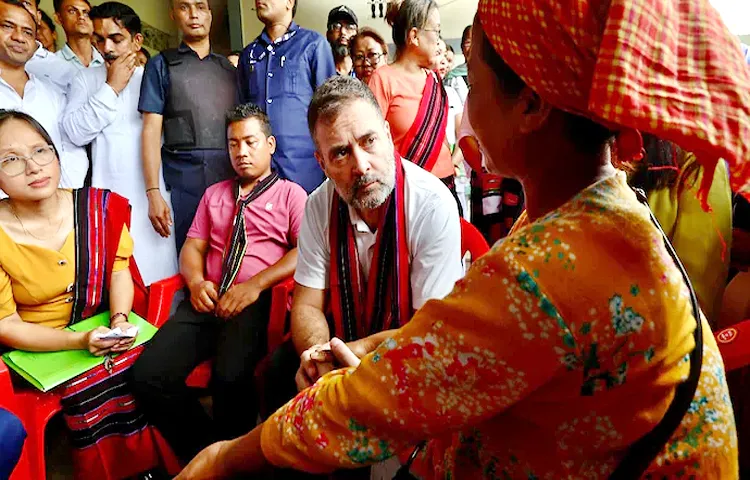 Congress, BJP War Of Words Over Rahul Assam and Manipur Tour