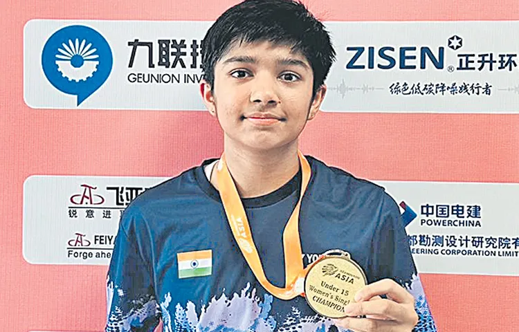 Asia Under 15 Girls Singles Winner Tanvi Patri