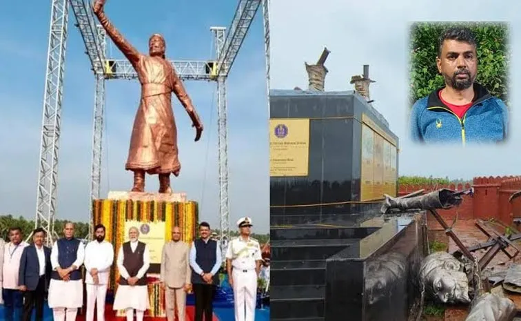 Maharashtra Chetan Patil Arrested In Shivaji Statue Collapse Case