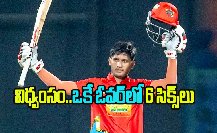 Priyansh Arya Slams 6 Sixes In An Over In DPL 2024
