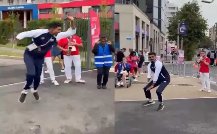 Indian Paralympian Nishad Kumar shows off slick dance moves on Paris streets