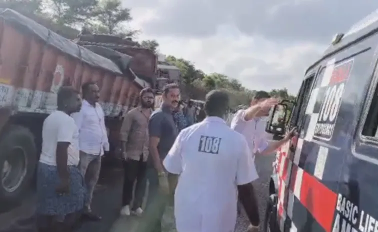 Lorry And Bus Accident At Chittoor District