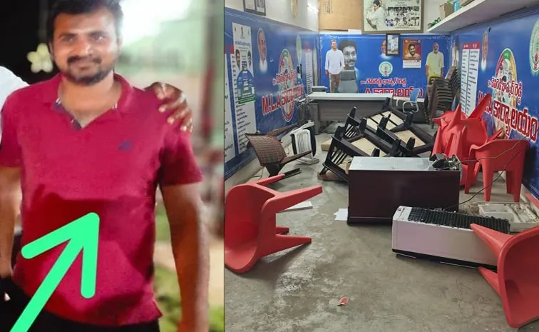 TDP Supporters Attack On YSRCP Office At Tirupati