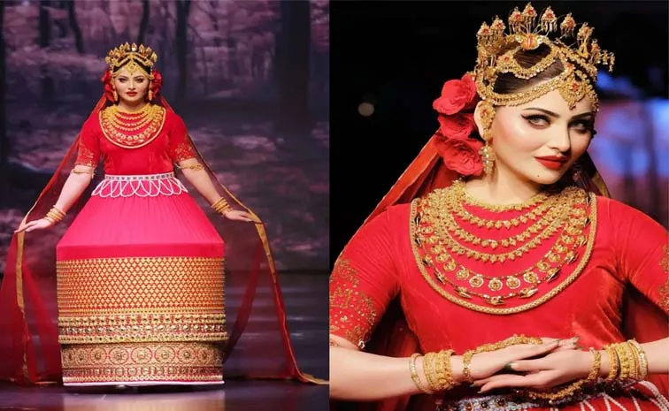 Global Fashion Festival 2024: Urvashi Rautela Shines In 24K Gold Manipuri Potloi