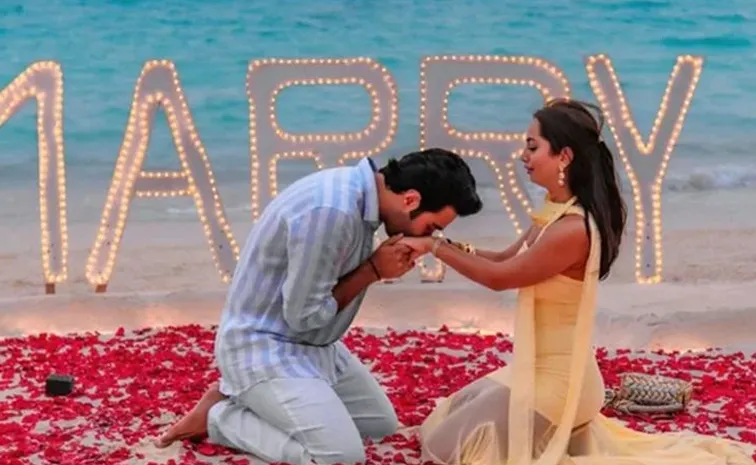 Actor Aadar Jain Alekha Advani engagement pics goes viral
