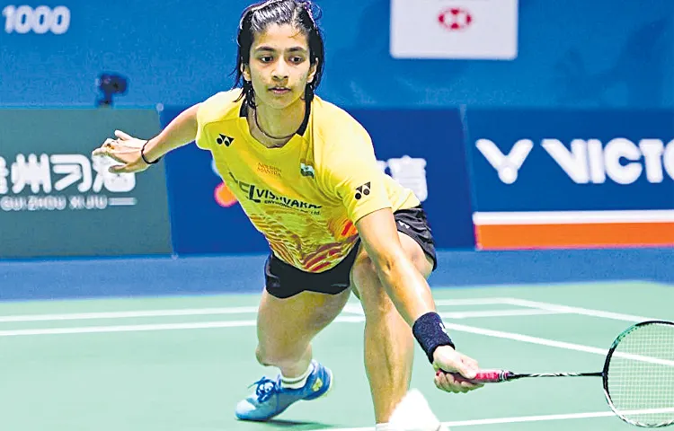 Malvika Bansod in the quarter final