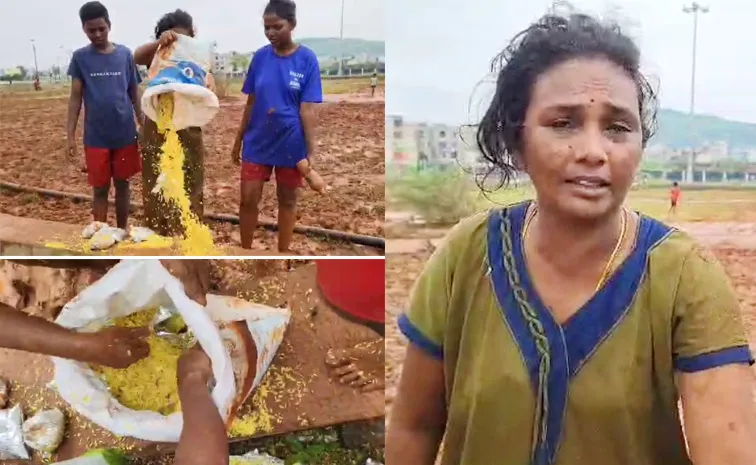Food Parcels Are Being Dropped Into The Mud By Helicopter In Flood Affected Areas