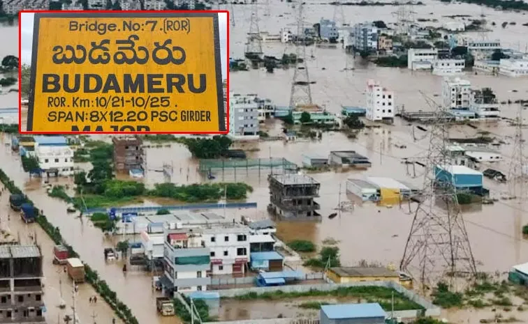 Budameru Water Level Increased Near Vijayawada