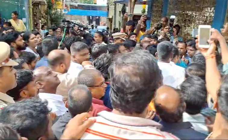 High Tension at Secunderabad's Kummariguda over destruction of Goddess Idol