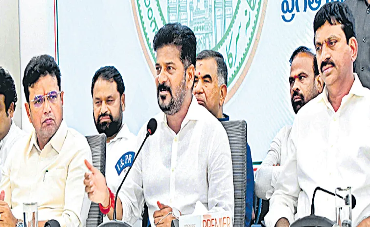 CM Revanth Reddy fires On BRS and BJP Leaders in media meeting