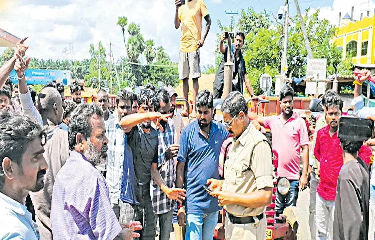 Sand tractor driver suicide attempt