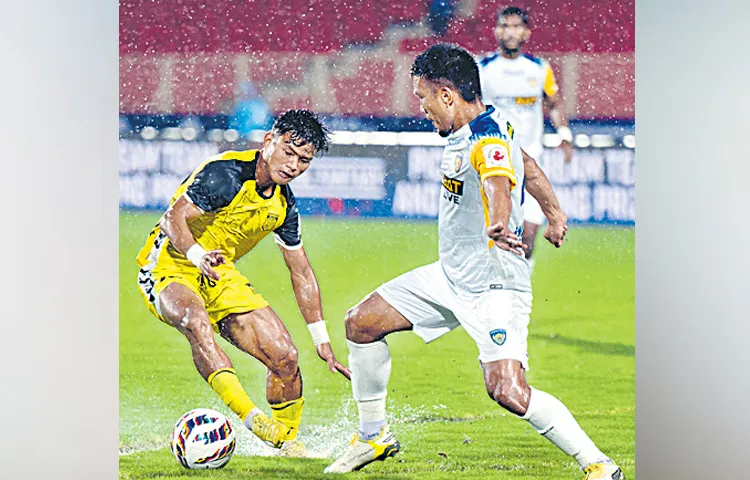 Hyderabad match with Chennaiyin Draw