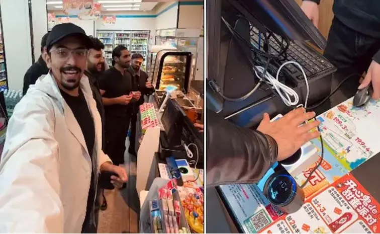 People Scanning Their Palms To Pay At Shop In China