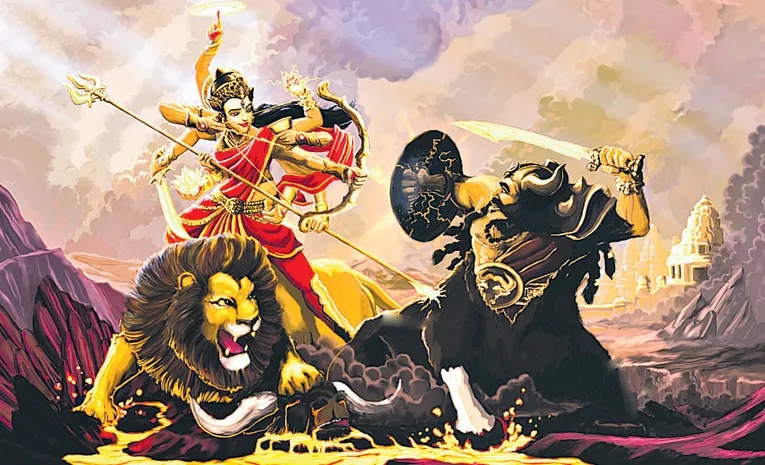 The story of Goddess Durga and Mahishasura