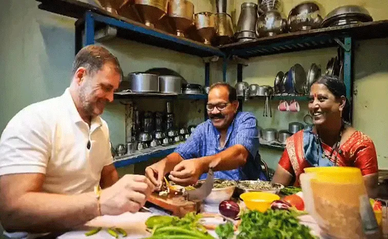 Video: Rahul Gandhi enjoy meal with Dalit couple Maharashtra Kolhapur