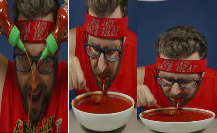 Canadian YouTuber Eats More Than 1 Kg Sriracha Hot Sauce In Just 3 Minutes