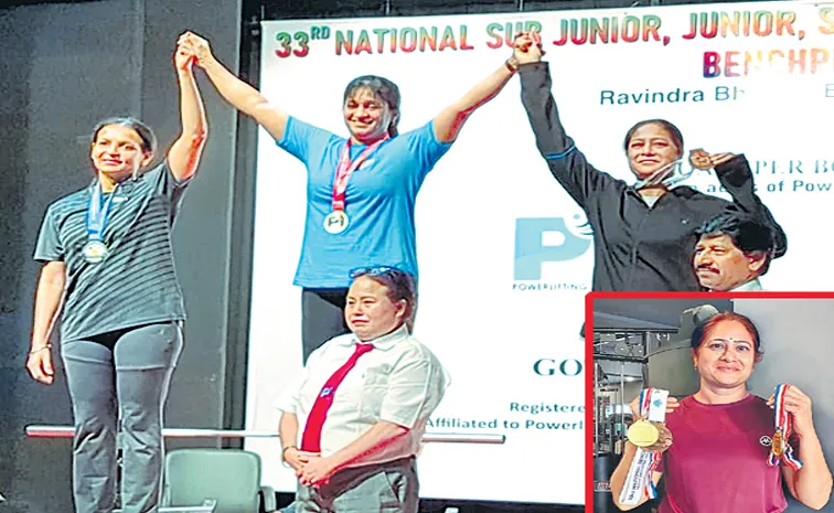 Peruri Jyoti Varma clinched a bronze medal at the National Bench Press Championship held in Goa