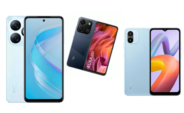 Best Smart Phones Under Rs 6000 in India Infinix Smart 8 Itel Aura 05i and Redmi A2
