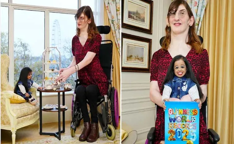 Worlds Tallest And Shortest Women Meet For The Firsh Time