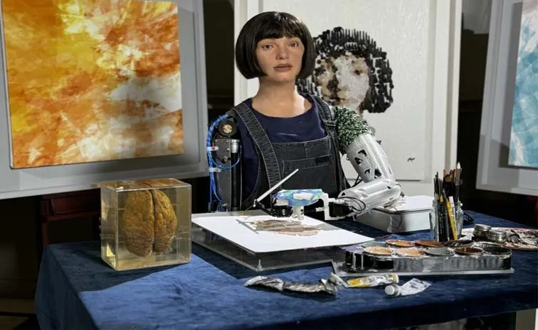 Ai Da The Humanoid Robot Whose Painting Sold For Rs 9 Crore