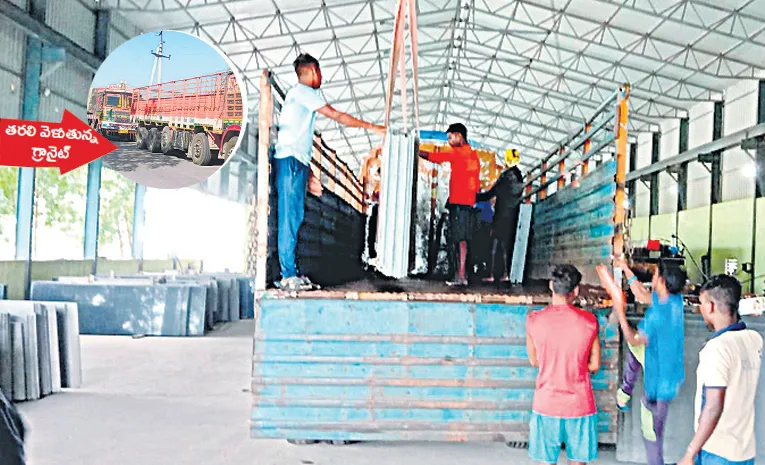 Illegal granite mining in Bapatla