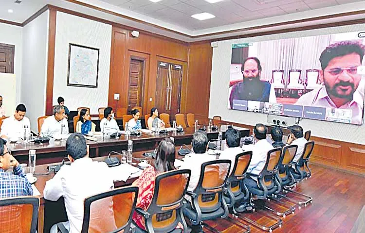 Revanth Reddy Uttam Kumar Reddy video conference with collectors