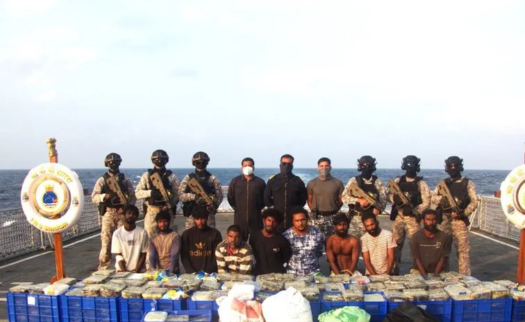 Indian Navy Seize 500 Kg Narcotics From Srilanka Fishing Boats 