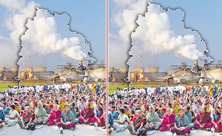 Farmers Protests For Ethanol Blending Industries in Telangana