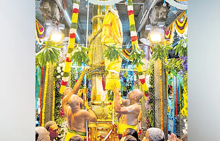 Karthika Brahmotsavams begin with grandeur