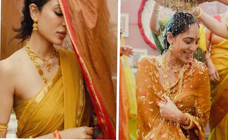 Sobhita Dhulipala wears mother and grandmother jewellery for raata ceremony