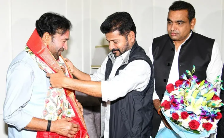 Telangana Cm Revanth Reddy Meets Union Minister Kishan Reddy