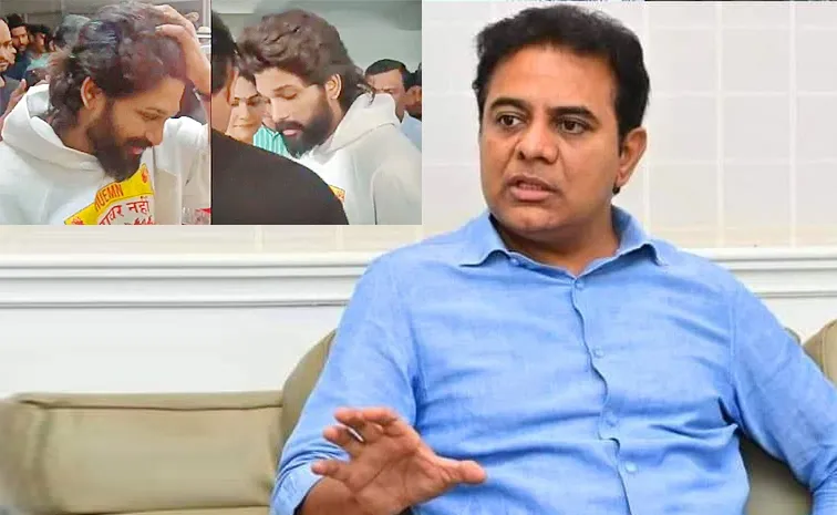 KTR Condemns the Arrest of Allu Arjun