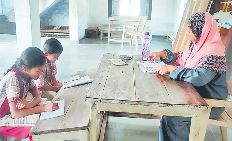 One teacher two students in mahabubnagar Govt School