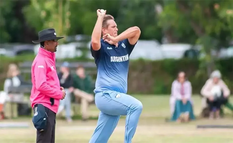 Argentina Hernan Fennell Becomes Sixth Bowler To Take A Mens T20I Double Hat Trick