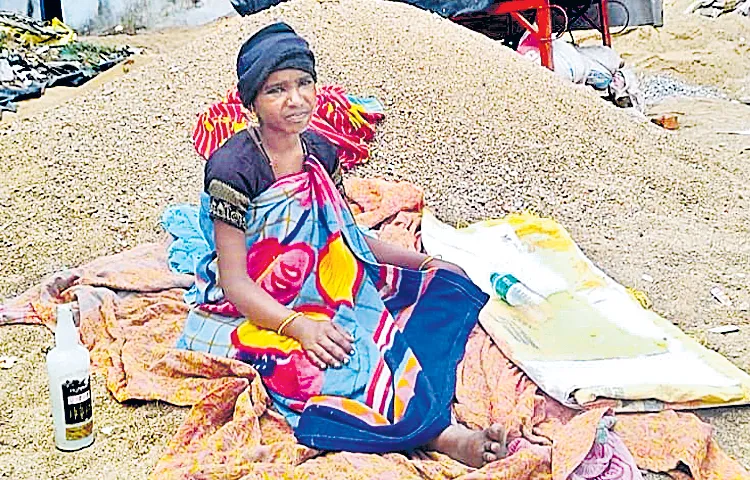 A woman waiting for her husband