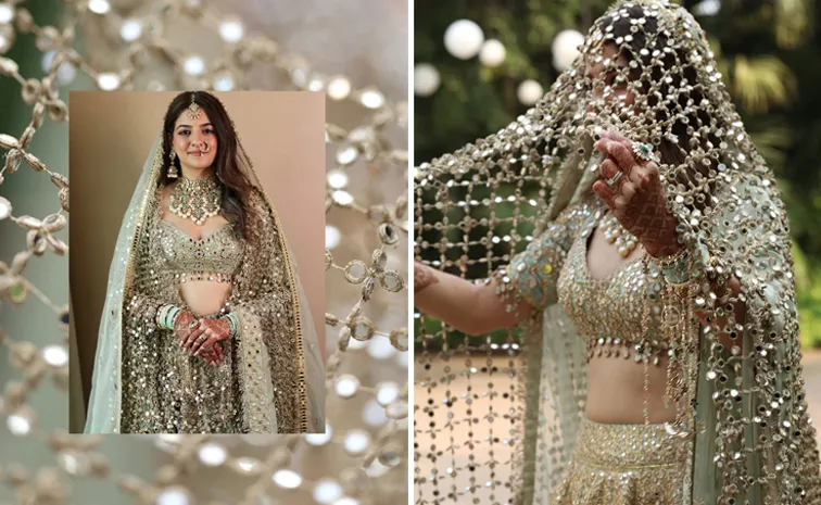 Stylist Aakruti Sejpal Wore A Unique Veil Full Of Mirrors With No Fabric