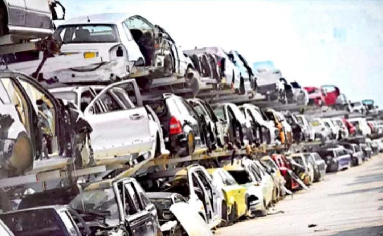 The scrapping process of obsolete vehicles started in RTA Hyderabad