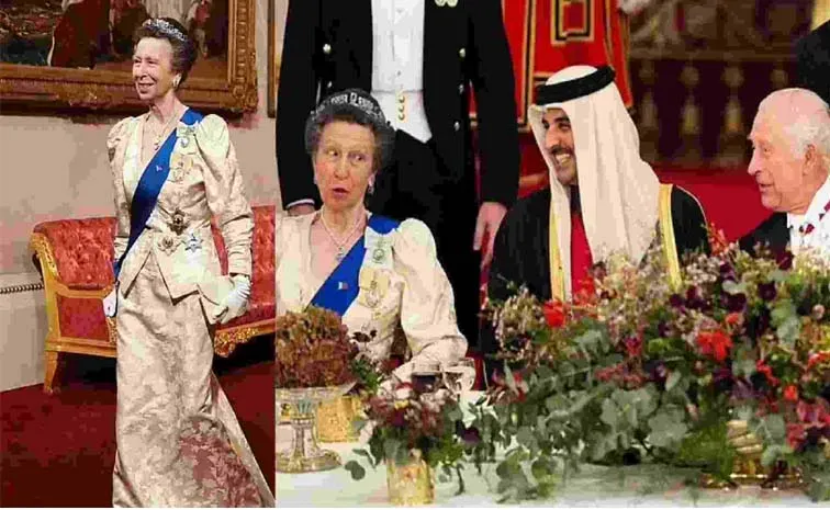 Princess Anne Sustainable Fashion By Rewearing 40-Year-Old Cream Gown