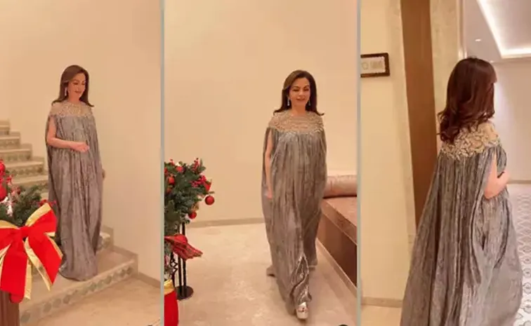 Nita Ambani glam New Year look in golden kaftan gown price tag impressive