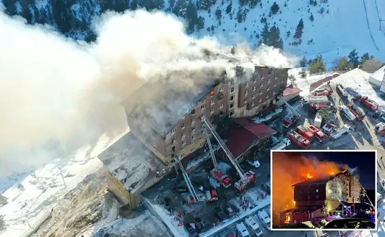 Fire Breaks out in Hotel in Turkiye 10 Dead