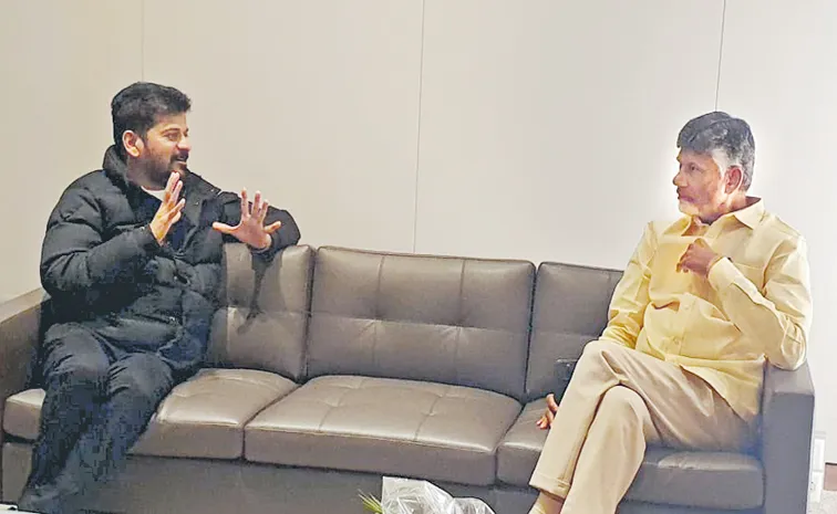 Revanth Reddy and Chandrababu meeting in Zurich