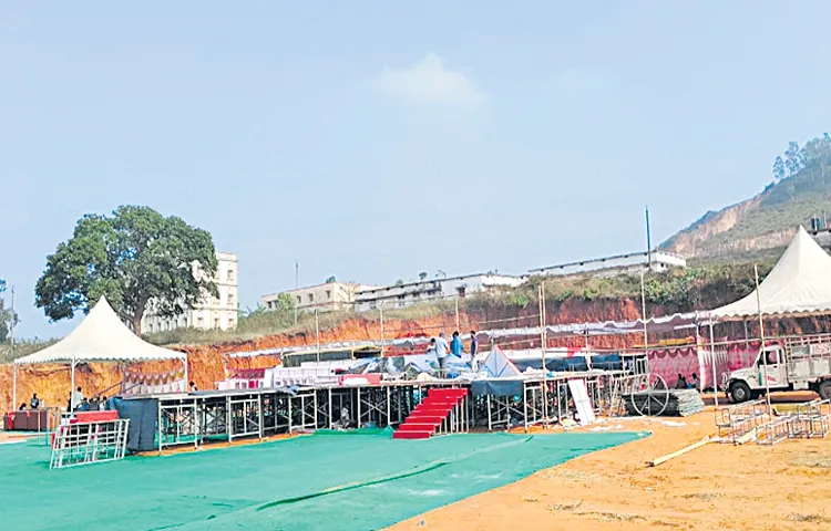 Everything is ready for the three day tribal fair